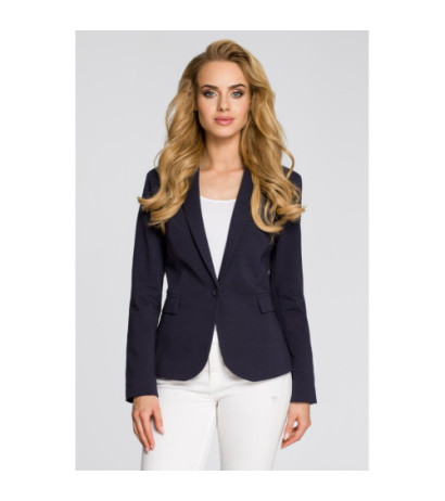 M243 Dopasowany żakiet zapinany na guzik - granatowy