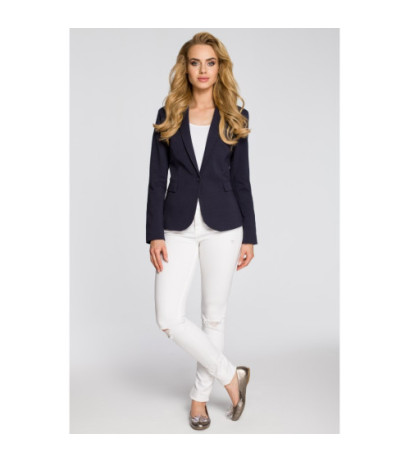 M243 Dopasowany żakiet zapinany na guzik - granatowy