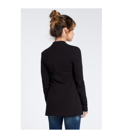 B030 Dzianinowy niezapinany żakiet - czarny