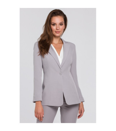 K036 Żakiet zapinany na guzik - szary