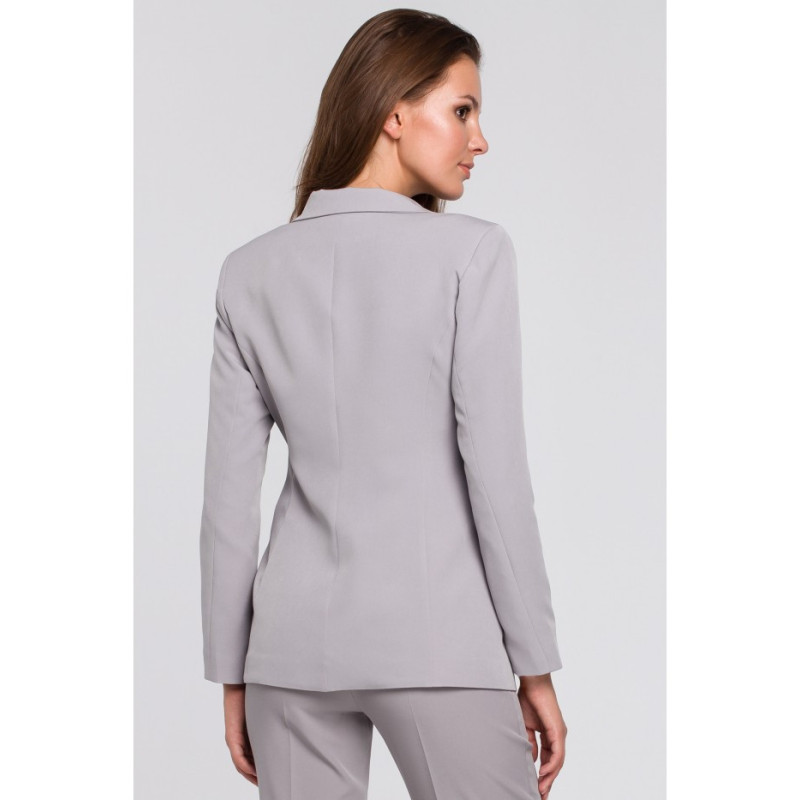 K036 Żakiet zapinany na guzik - szary