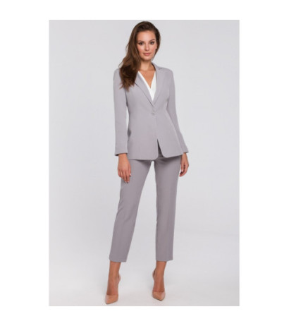 K036 Żakiet zapinany na guzik - szary