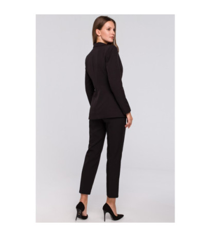 K036 Żakiet zapinany na guzik - czarny