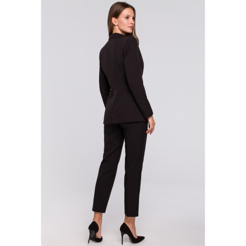 K036 Żakiet zapinany na guzik - czarny