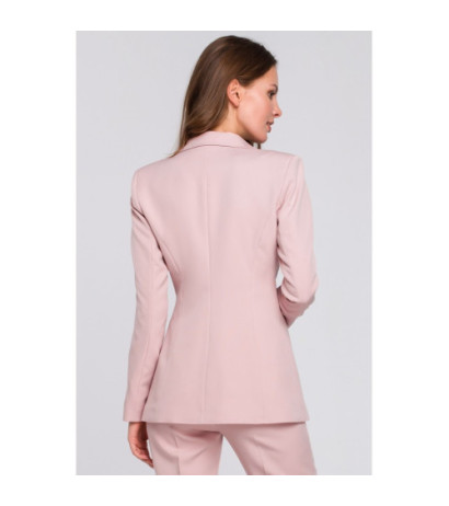 K036 Żakiet zapinany na guzik - brudno-różowy