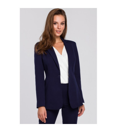 K036 Żakiet zapinany na guzik - atramentowy