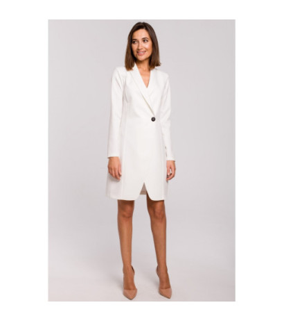 S217 Sukienka żakietowa - ecru