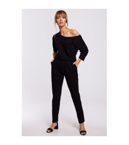 M497 Kombinezon z nietoperzowymi rękawami - czarny