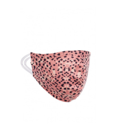 Profilowana maseczka z nadrukiem - łososiowa