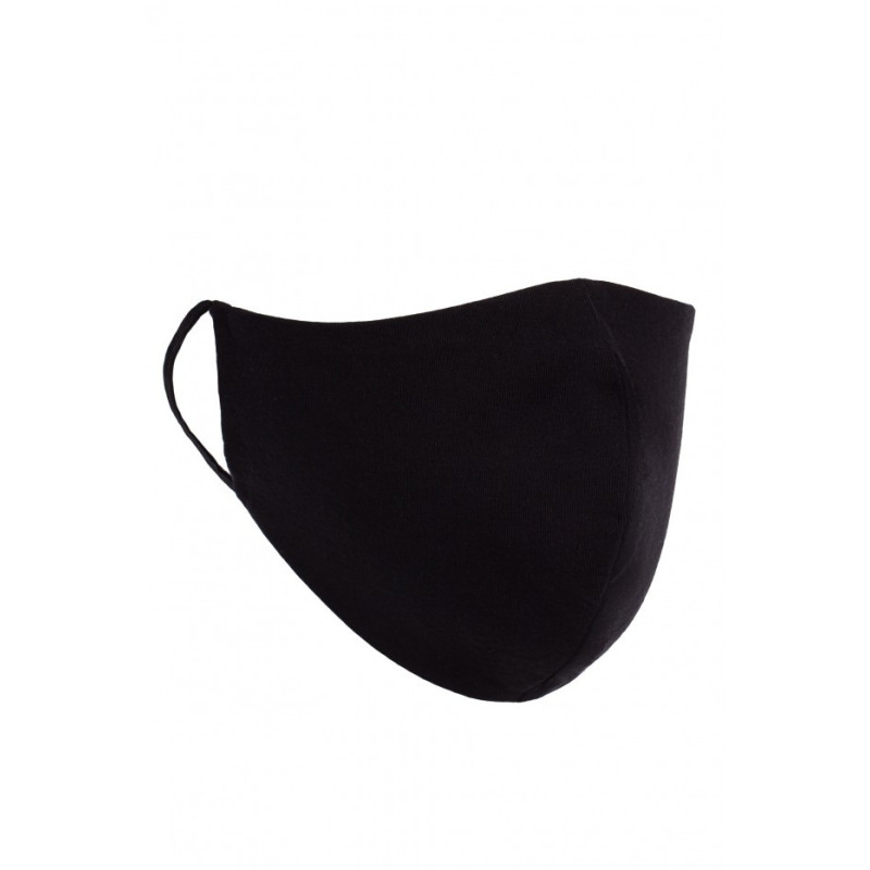 Profilowana maseczka bawełniana - czarna