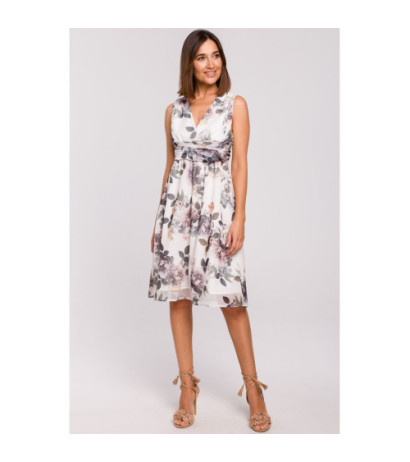 S225 Szyfonowa sukienka bez rękawów - model 1