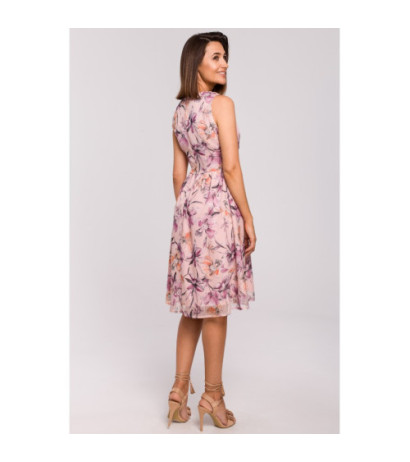 S225 Sukienka szyfonowa bez rękawów - model 2