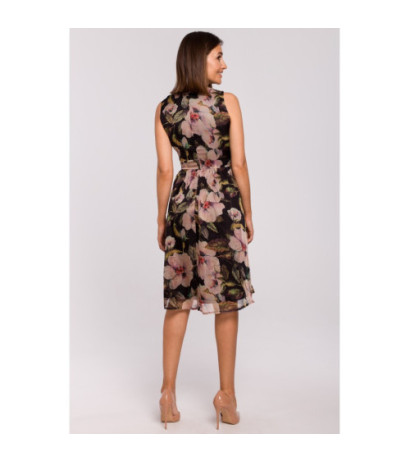 S225 Szyfonowa sukienka bez rękawów - model 3