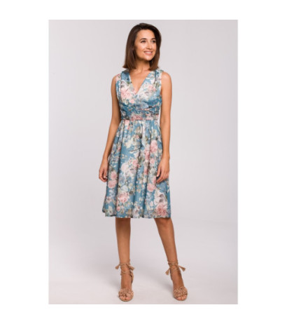 S225 Szyfonowa sukienka bez rękawów - model 4