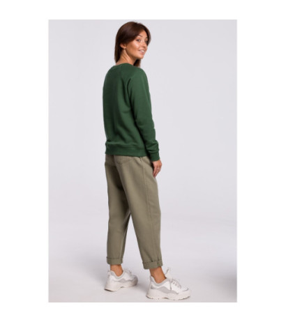 B167 Stylowa bluza z nadrukiem - trawiasta