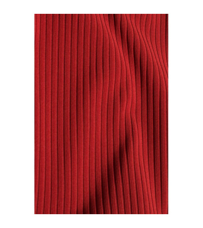 M523 Sukienka z kopertową górą i paskiem - ceglasta