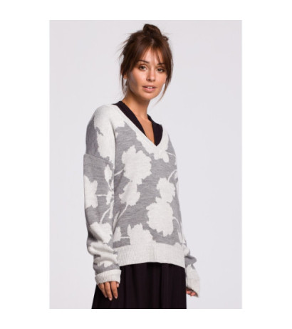 BK056 Sweter w kwiaty - model 1