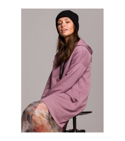 BK057 Czapka splot warkocz z wywinięciem - czarna