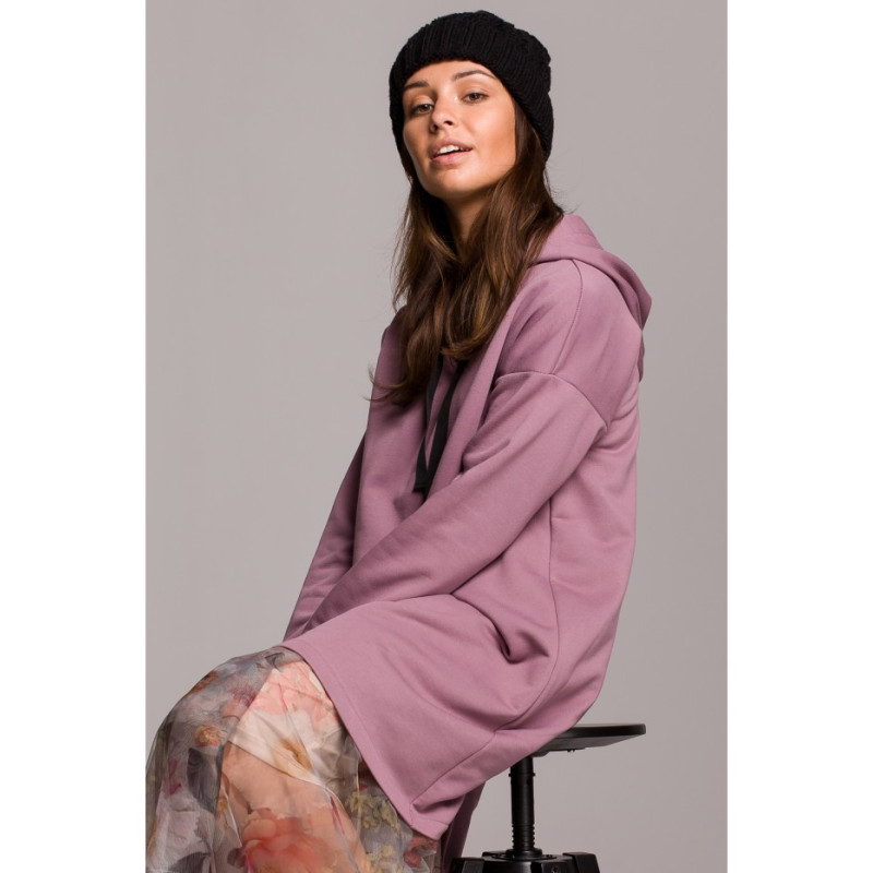 BK057 Czapka splot warkocz z wywinięciem - czarna