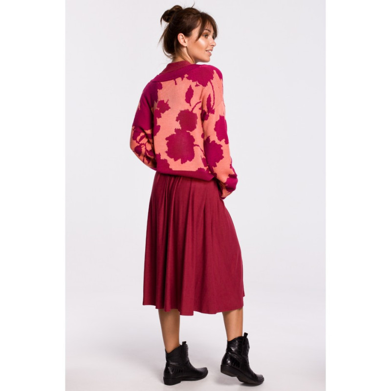 BK056 Sweter w kwiaty - model 4