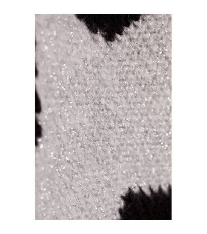 BK063 Kardigan z motywem gwiazdy - czarno-srebrny