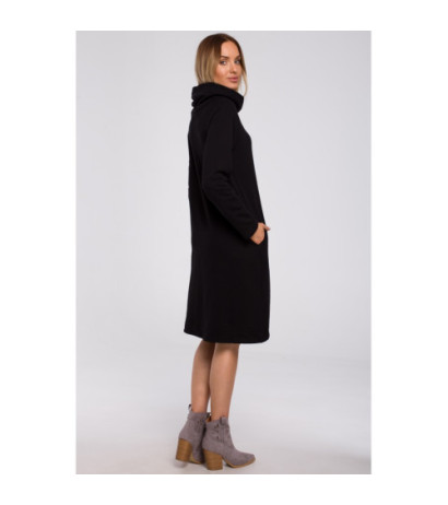 M551 Sukienka z asymetrycznym dołem - czarna
