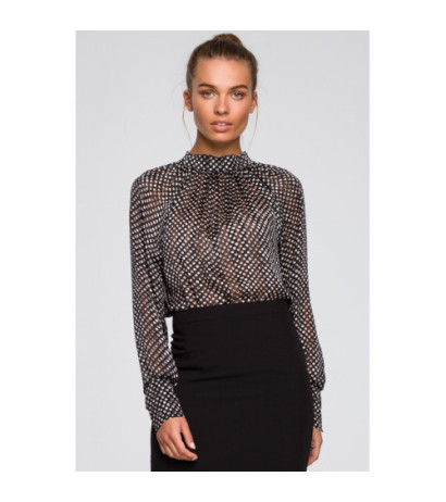 S235 Bluzka szyfonowa z wiązaniem - model 1