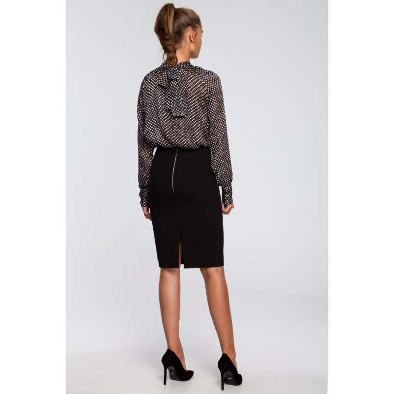 S235 Bluzka szyfonowa z wiązaniem - model 1