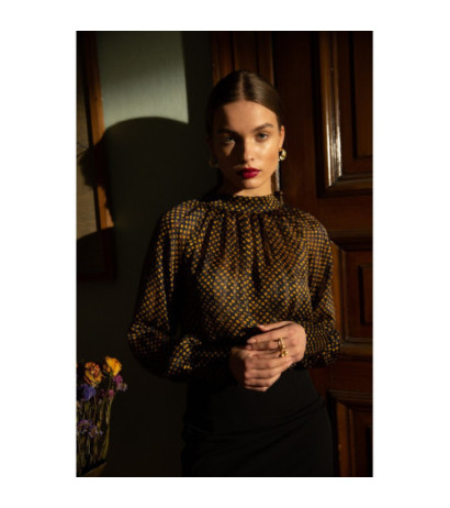 S235 Bluzka szyfonowa z wiązaniem - model 3