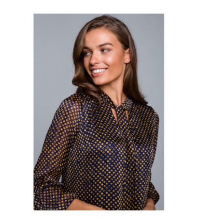 S237 Sukienka szyfonowa z falbaną - model 3