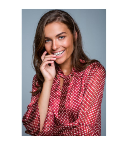 S237 Sukienka szyfonowa z falbaną - model 2