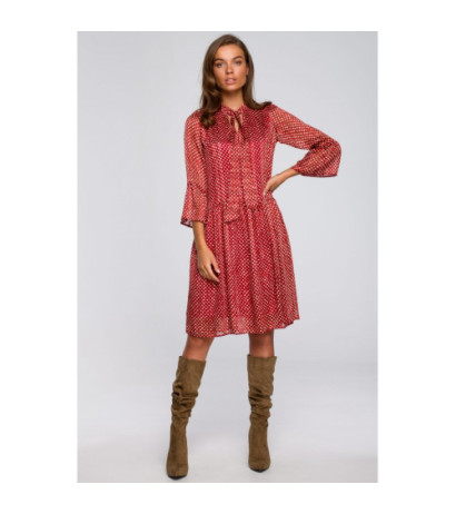 S237 Sukienka szyfonowa z falbaną - model 2