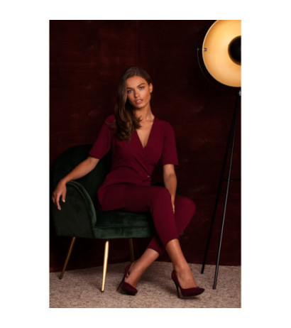 S241 Kombinezon z podwójnym przodem - bordowy