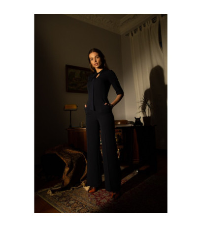 S243 Kombinezon z wiązaniem - czarny