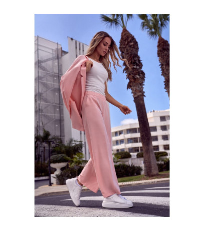 M570 Spodnie Na Gumie - pudrowe