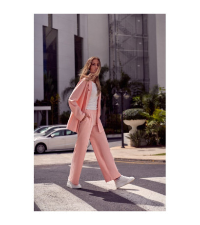 M570 Spodnie Na Gumie - pudrowe