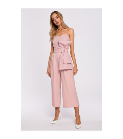 M571 Kombinezon Gorsetowy - pudrowy