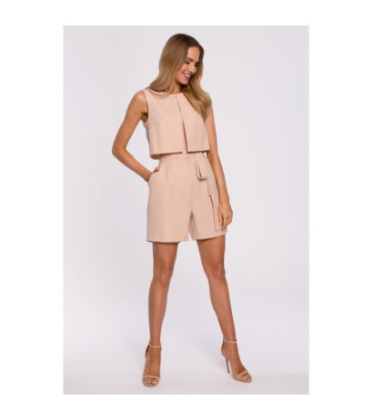 M574 Kombinezon Z Podwójnym Przodem - beżowy