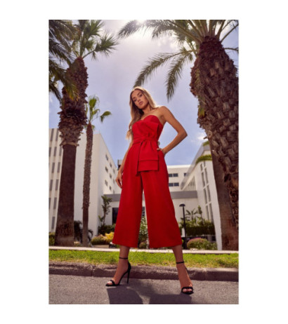 M571 Kombinezon Gorsetowy - czerwony