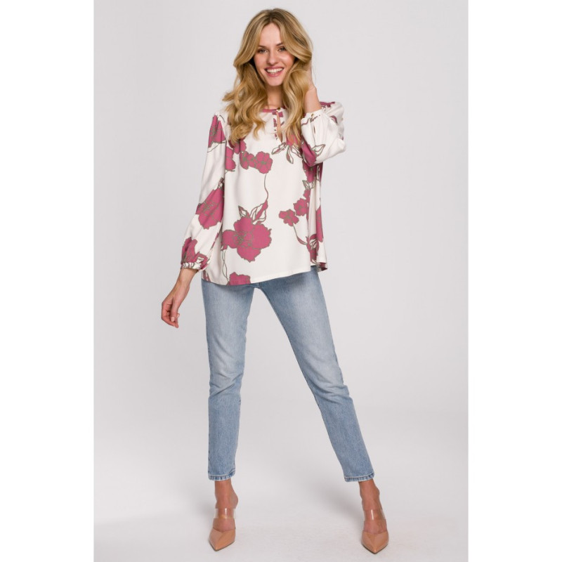 K099 Bluzka z bufiastymi rękawami - model 2