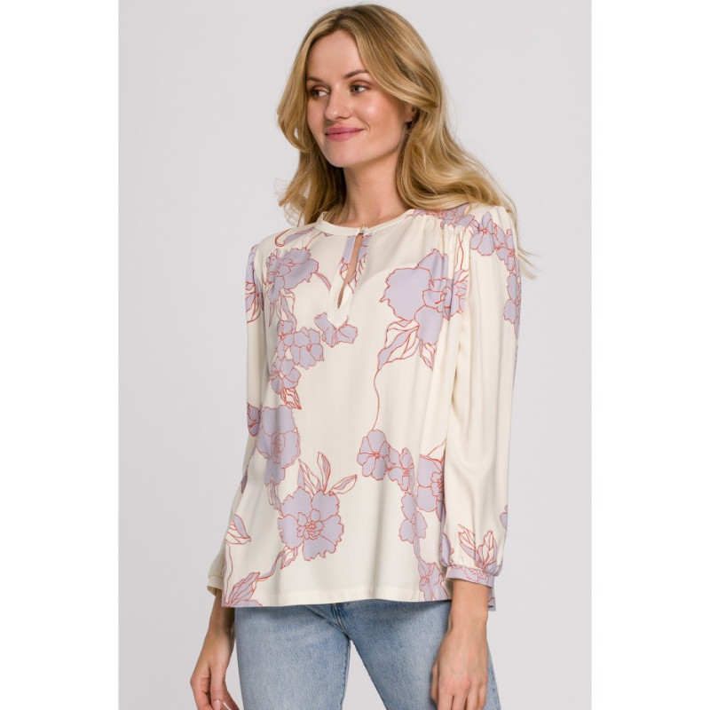 K099 Bluzka z bufiastymi rękawami - model 3