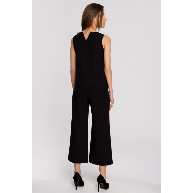 S257 Bluzka bez rękawów - czarna