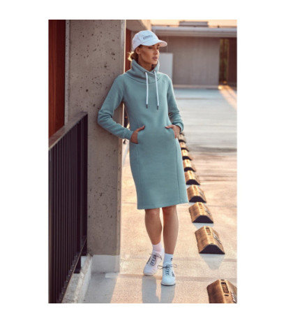 M619 Sukienka z wysokim kołnierzem - agawa