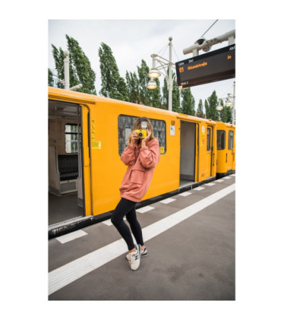 B213 Legginsy z dzianiny prążkowanej - czarne