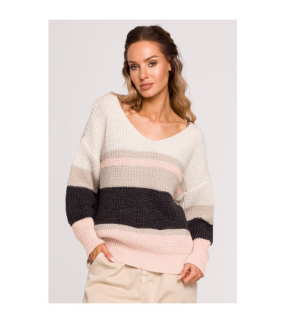 M686 Sweter w pasy - model 2