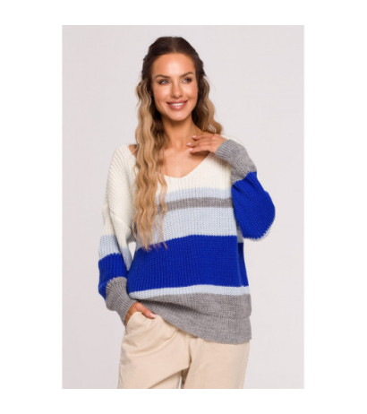 M686 Sweter w pasy - model 3