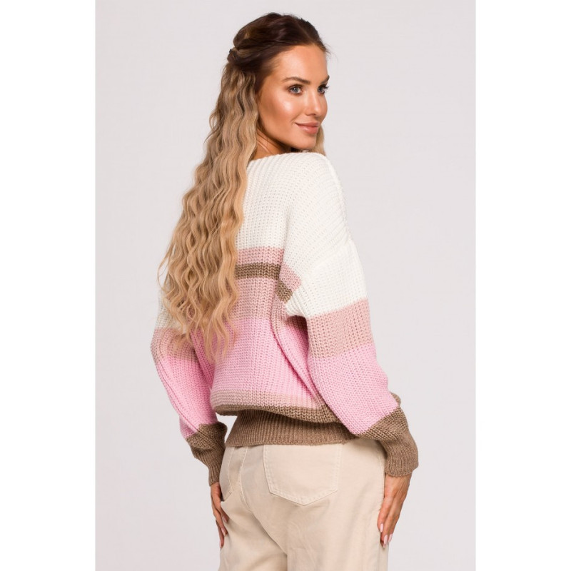 M686 Sweter w pasy - model 4