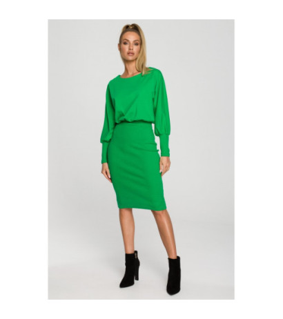 M690 Sukienka z dołem ze ściągacza - soczysta zieleń