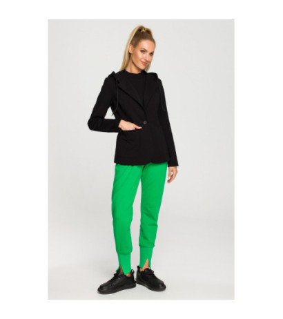 M691 Żakiet z kapturem i trokami - czarny