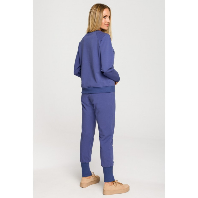 M693 Bluza z haftem - indygo